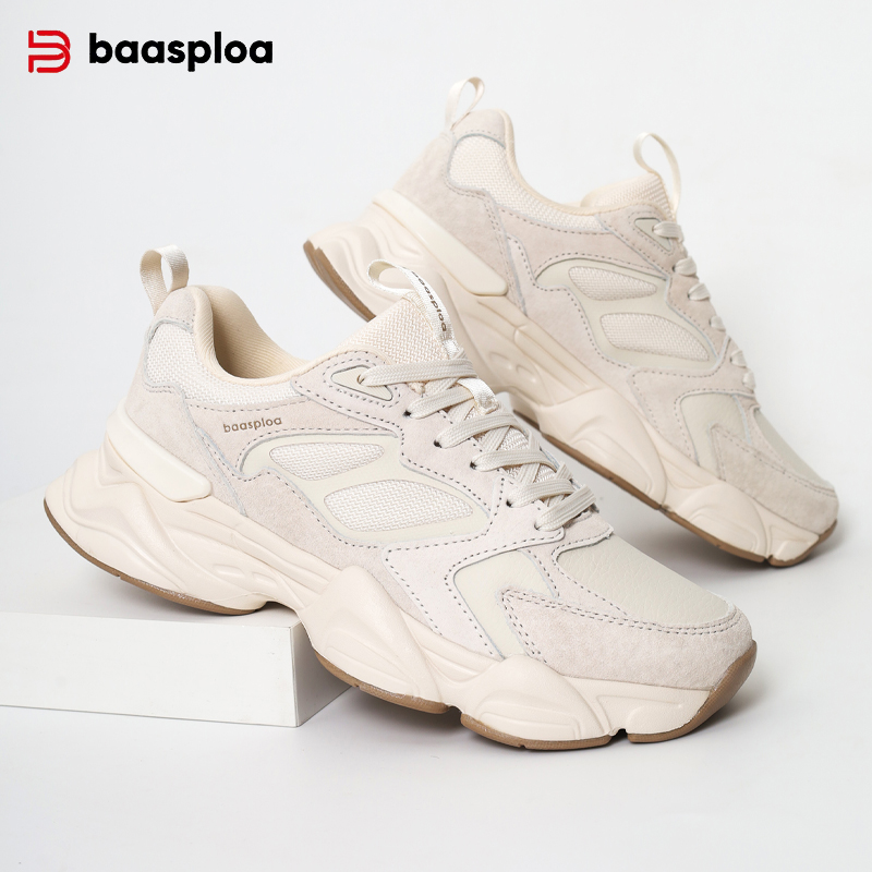 Women Shoes Nb - Baasploa 女性ランニングスニーカーブランドメッシュ通気性快適ウォーキングシューズ屋外滑り止め女性カジュアルジョギングスポーツシューズ