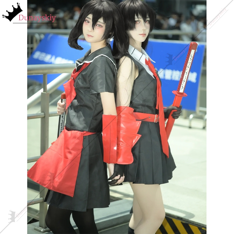 Women Shoes Xxl - コスプレアカメ衣装アニメアカメが斬る変装ウィッグ靴フルセット在庫あり S-XXL 女性制服ハロウィンコスプレ衣装