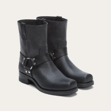 Women'S Shoes Chelsea - メンズ ブラック レザー バックル モトブーツ ミッドカーフ
