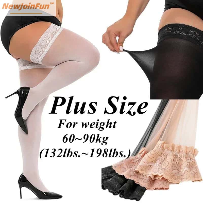 NEWJOINFUN セクシーな太もも丈ロング超薄レーストッ - Women Shoes Xxl のレビューと価格