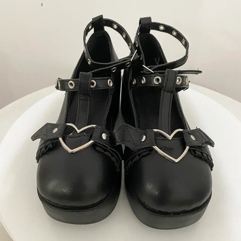 新しいスイートハートバックルウェッジメアリージェーンズ女性ピ - Women'S Shoes Popular のレビューと価格