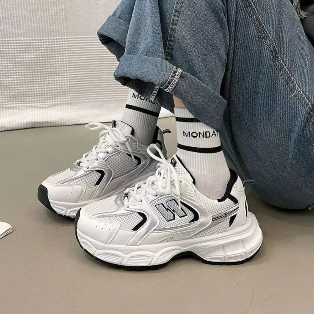 女性用の厚底高級スニーカー,カジュアルシューズ,通気性メッシ - Women Shoes Nb のレビューと価格