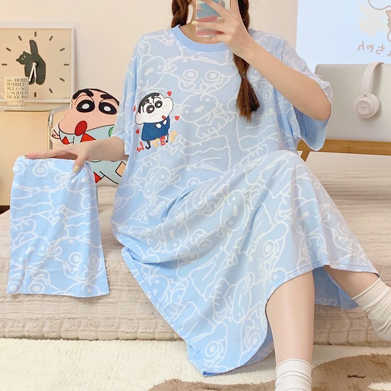アニメクレヨンしんちゃん綿寝間着かわいい夏大きいサイズ女性パ - Women Shoes Xxl のレビューと価格