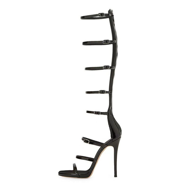夏の女性用クールブーツ新作2026セクシー10cmハイヒール - Metallic Heel Sandal のレビューと価格