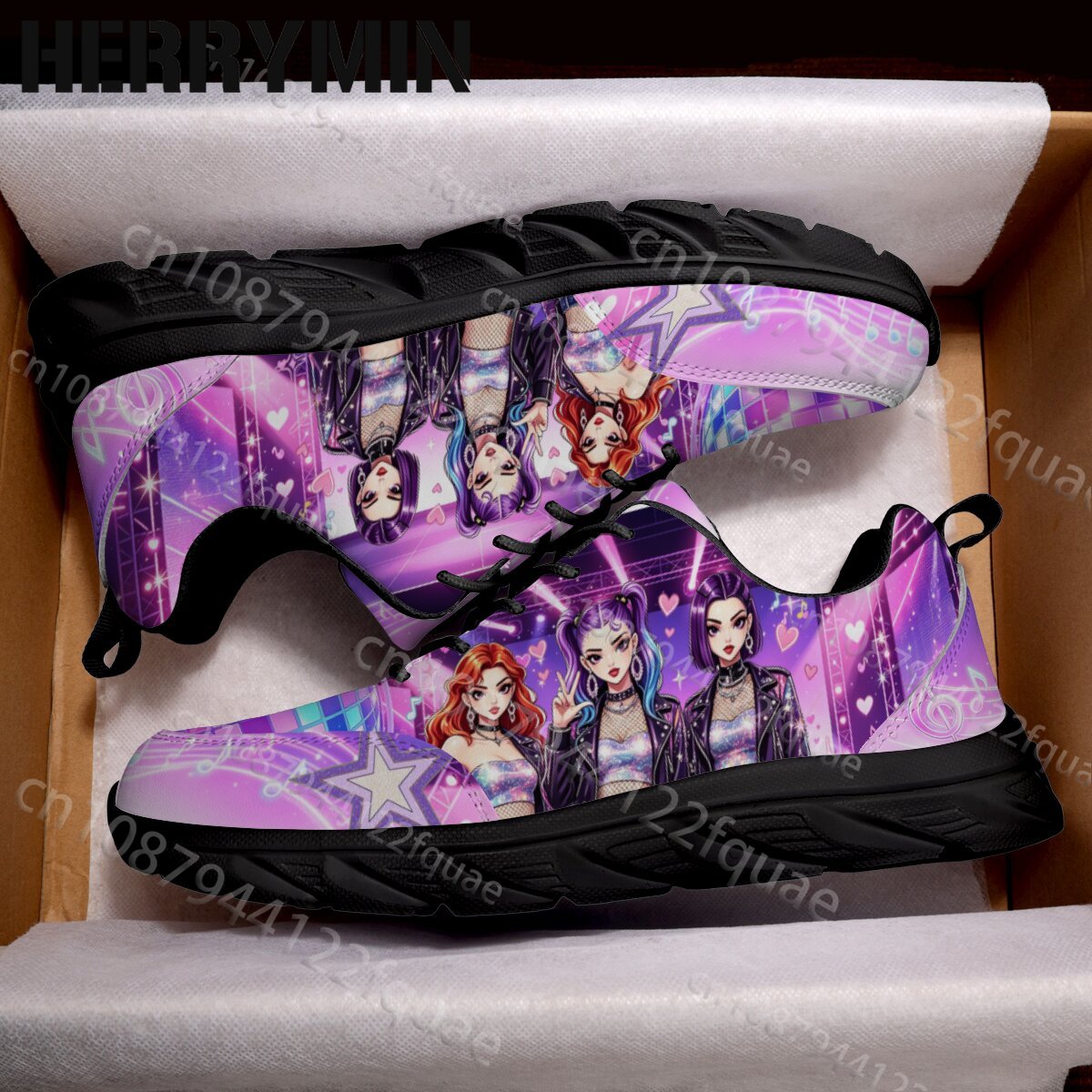 新学期シーズン パープル ステージ ガールバンド グラフィッ - Women'S Shoes Back To School のレビューと価格
