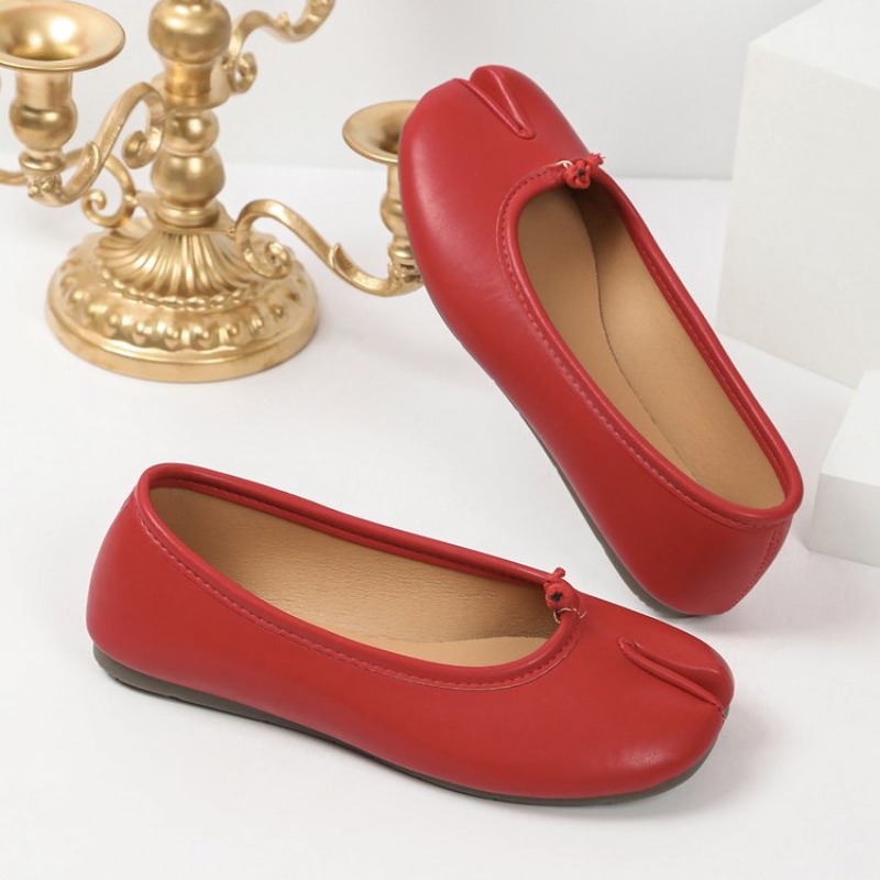 レディース スプリットトゥ バレエシューズ ノット装飾 スリ - Women'S Shoes Popular のレビューと価格
