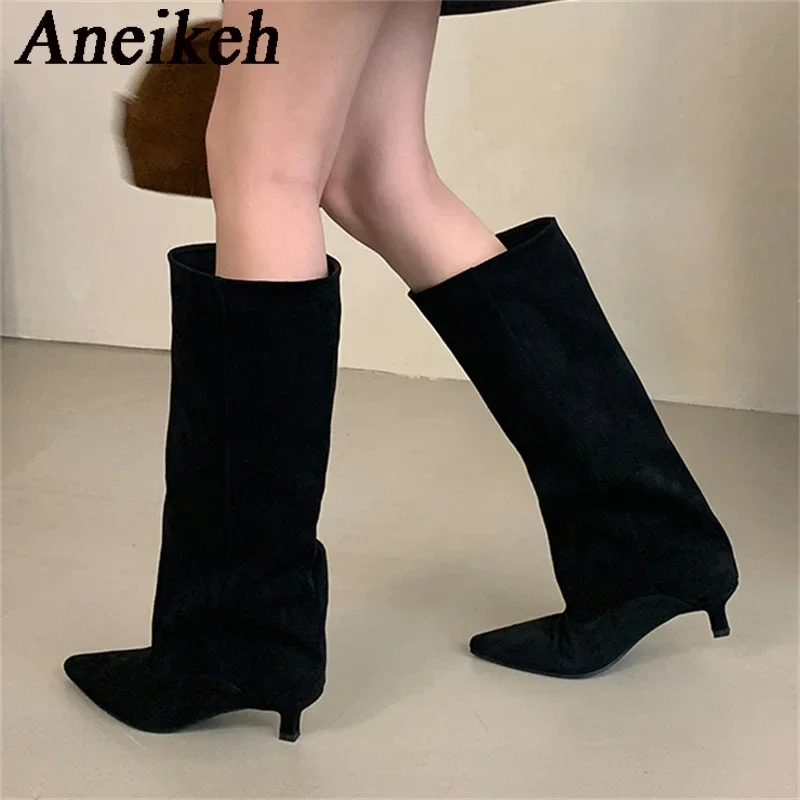 アネイケ 秋冬 ポインテッドトゥ ニーハイブーツ レディース - Women'S Shoes Chelsea のレビューと価格