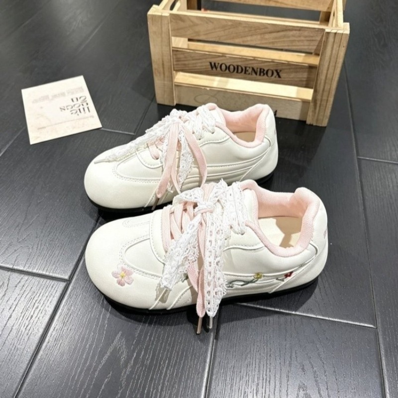 女性用スニーカー 花柄刺繍 スウィートレース フラットカジュ - Women'S Shoes Back To School のレビューと価格