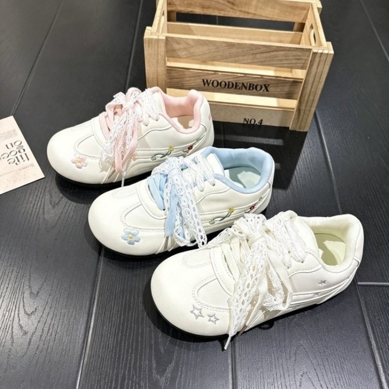 女性用スニーカー 花柄刺繍 スウィートレース フラットカジュ - Women'S Shoes Back To School のレビューと価格