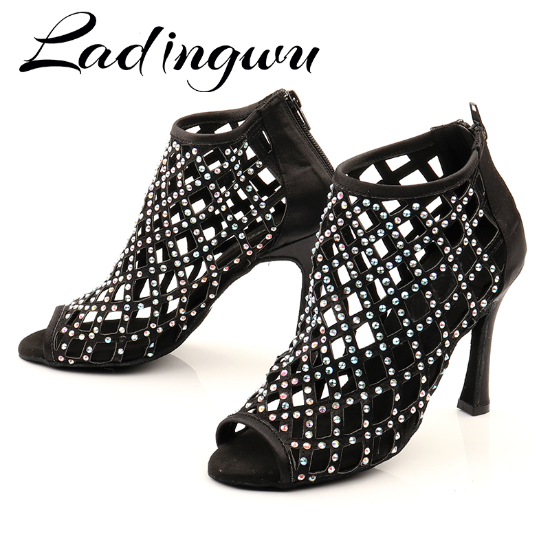 Ladingwu黒ダンスシューズ女性靴ダンスラテンスパークル - Women'S Shoes Z のレビューと価格