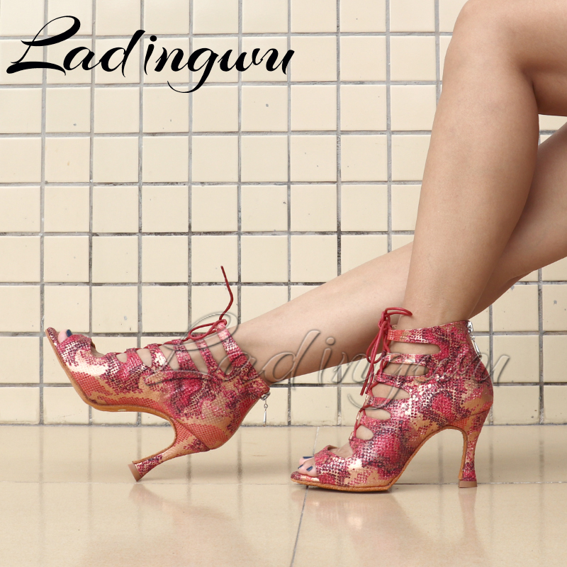 Ladingwuラテンブーツソフトボトムダンスシューズジッパ - Women'S Shoes Z のレビューと価格