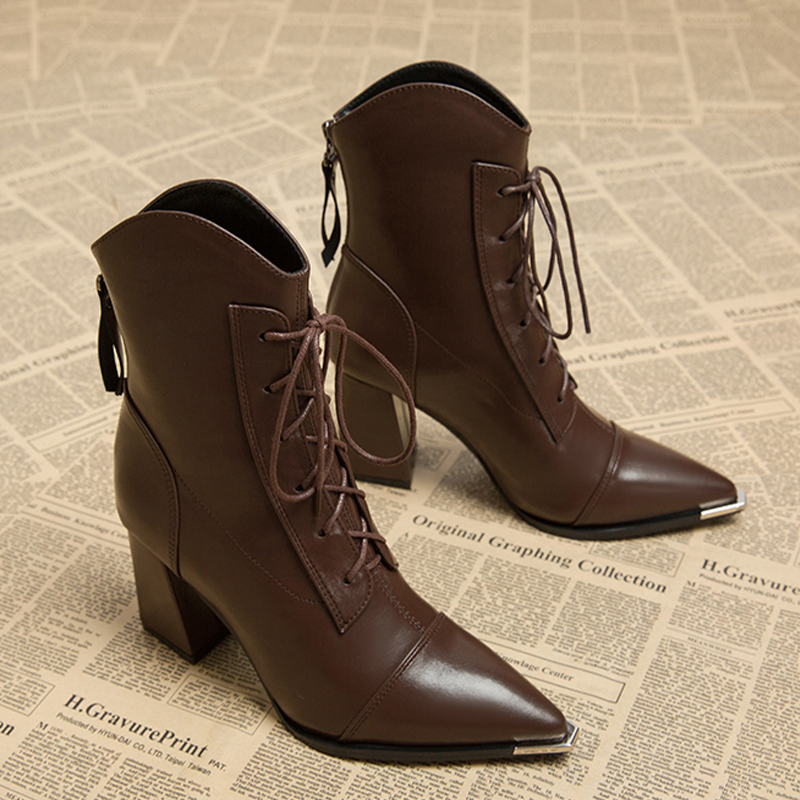レディースアンクルブーツ ファッション ポインテッドトゥ ハ - Women'S Shoes Chelsea のレビューと価格
